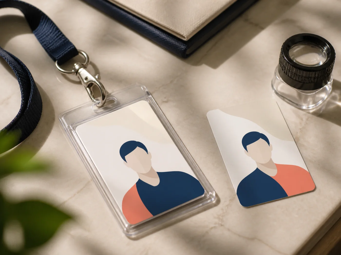 Badges RFID personnalisés dans un scénario professionnel sans marque