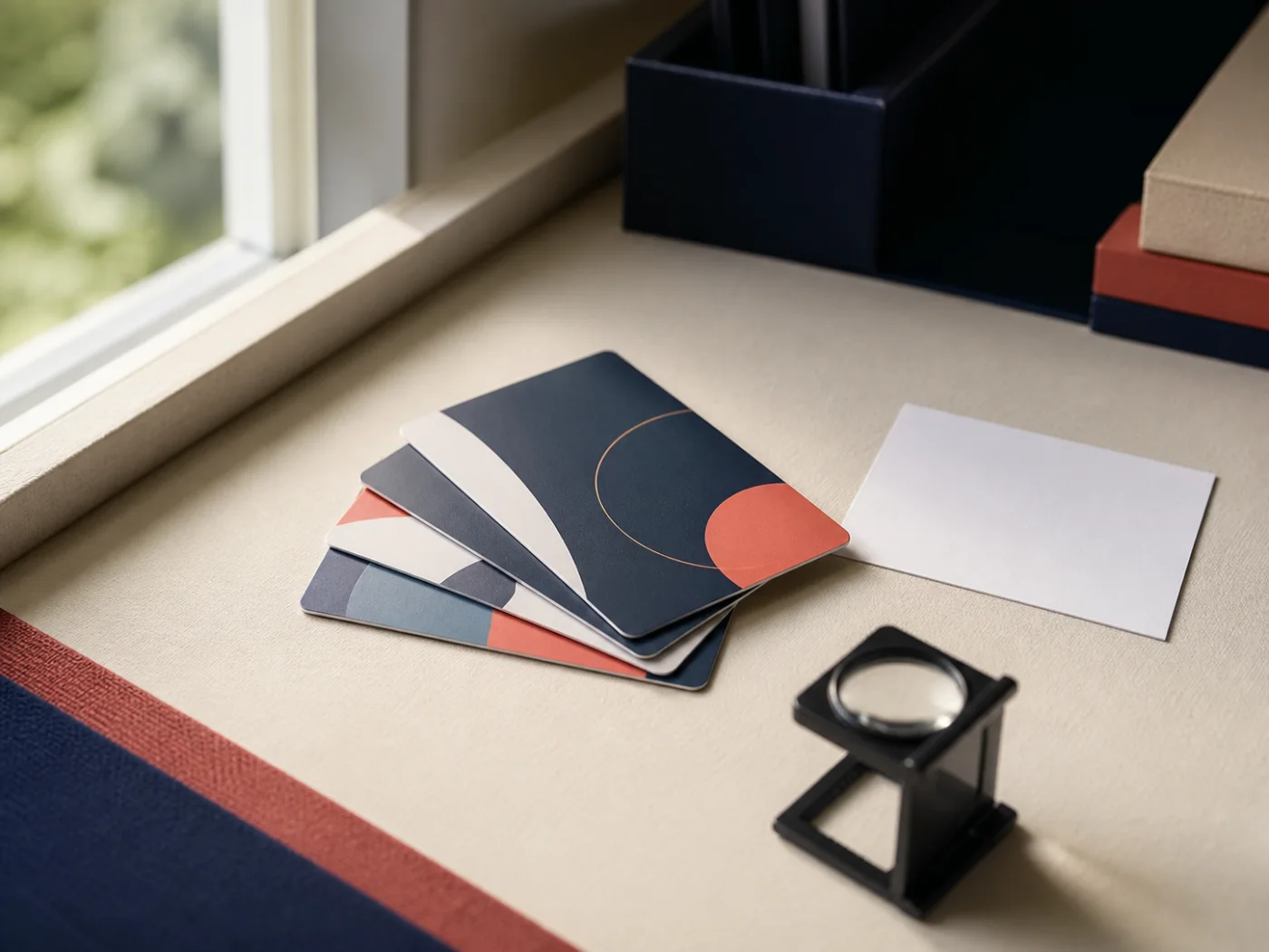 Cartes RFID personnalisées dans un scénario professionnel sans marque