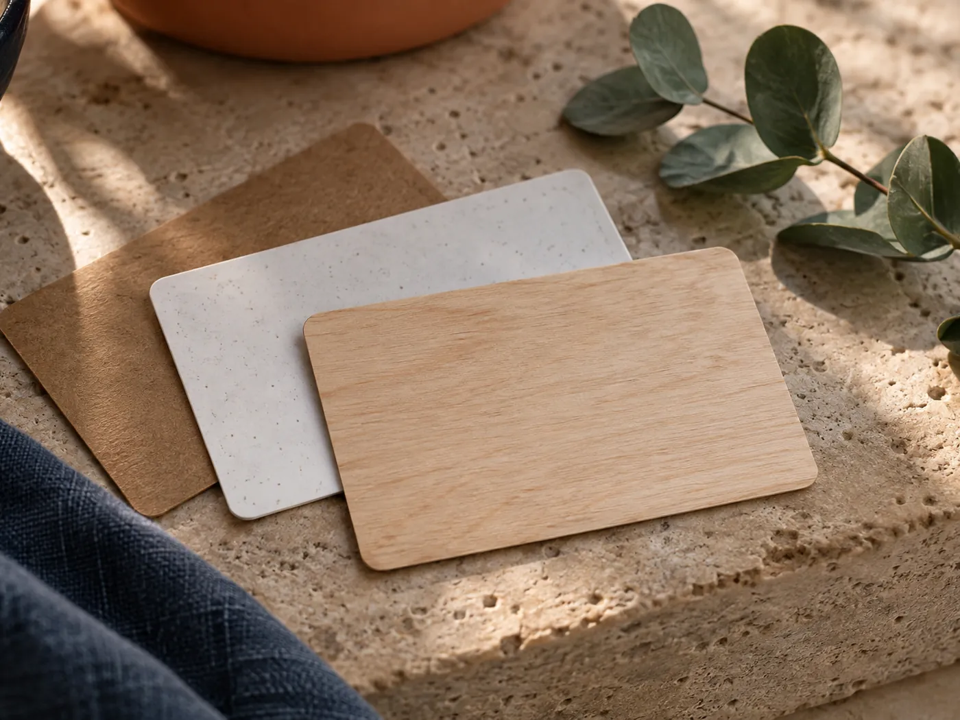 Cartes RFID en bois, en PVC recyclé et en papier