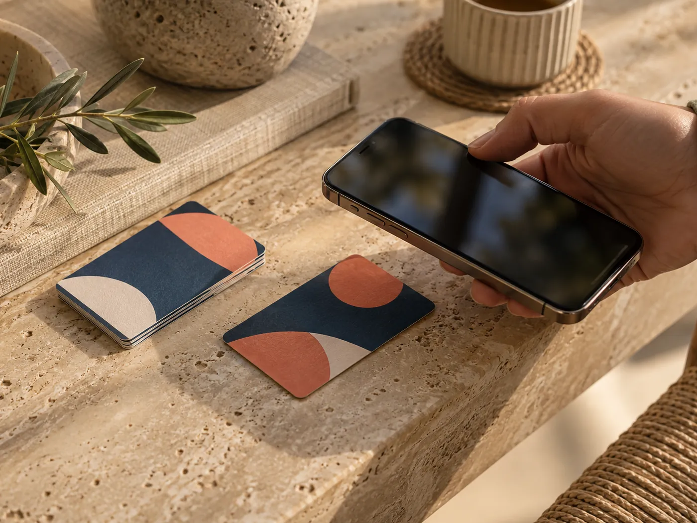 Cartes de visite NFC imprimées et encodées par porteur