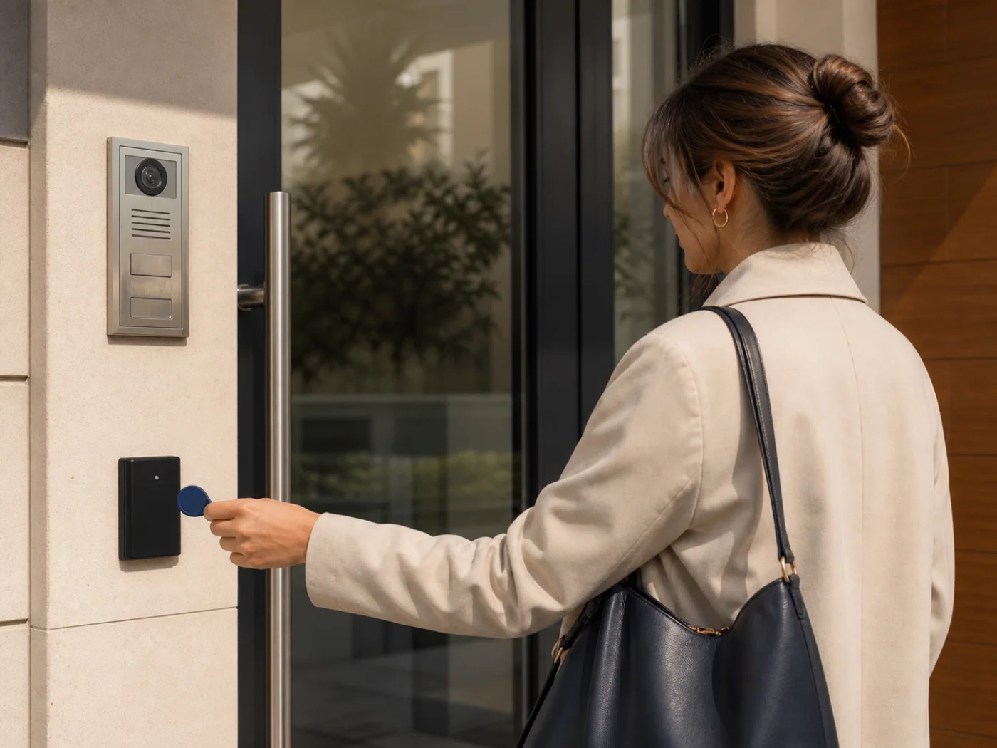 RFID pour résidences et copropriétés dans un scénario professionnel sans marque